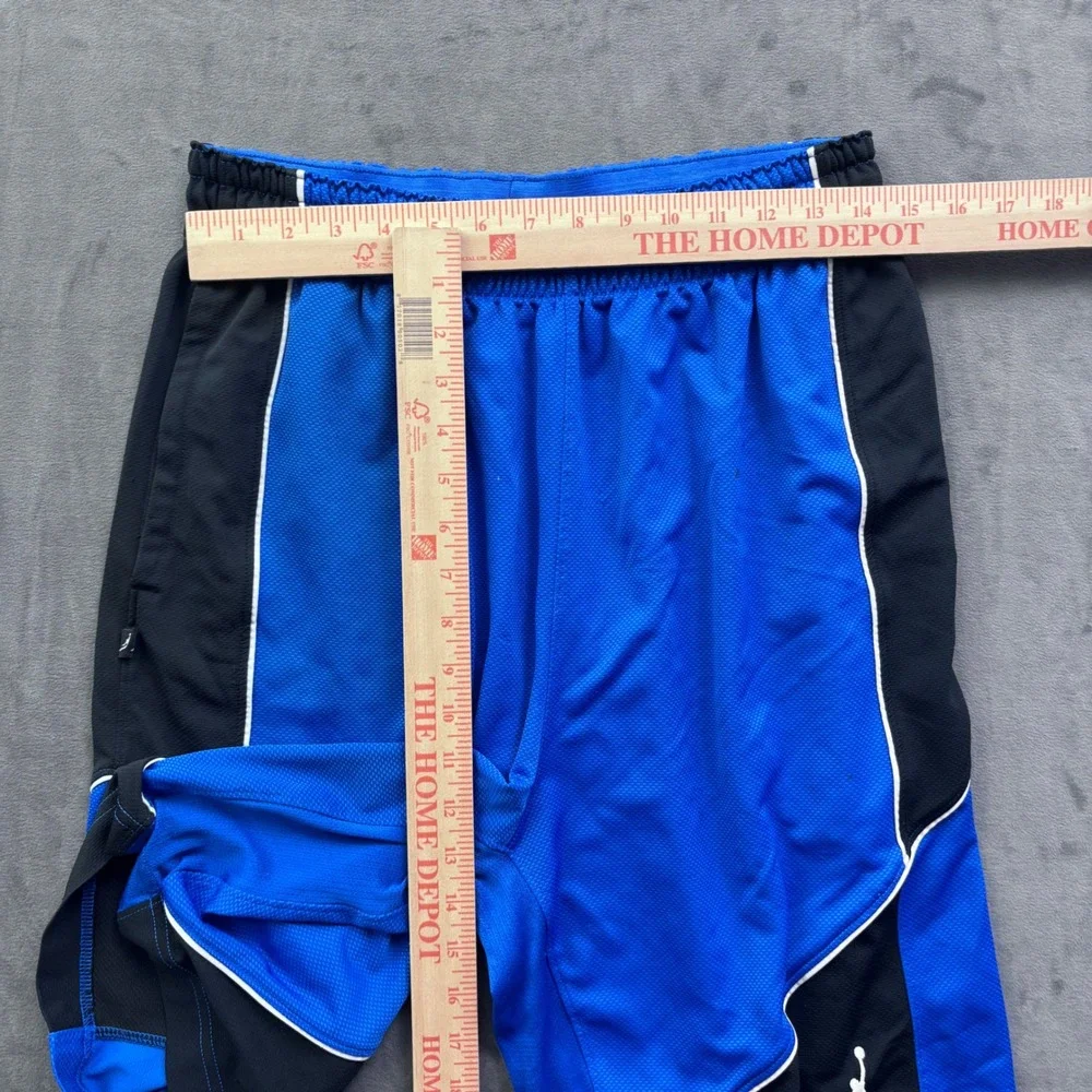 Jordan Mens Blue Black Dri-FIT Basketball Shorts L Jumpman Mesh Athletic Y2K VTG